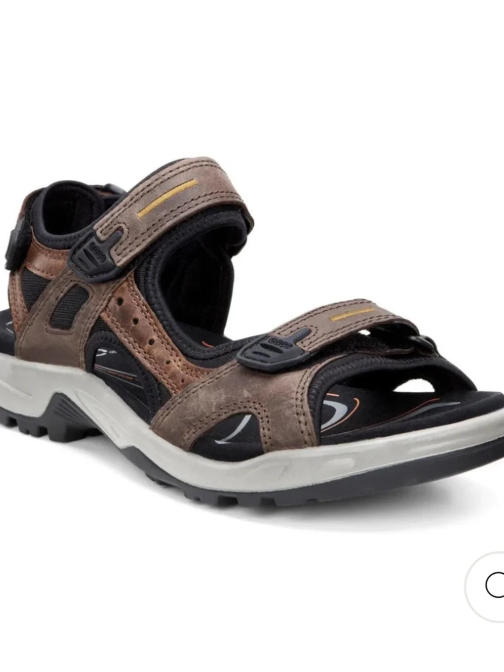 ECCO Mens Yucatan Leather Strap Sport Sandals, Brown, Sz 42 (9.5)